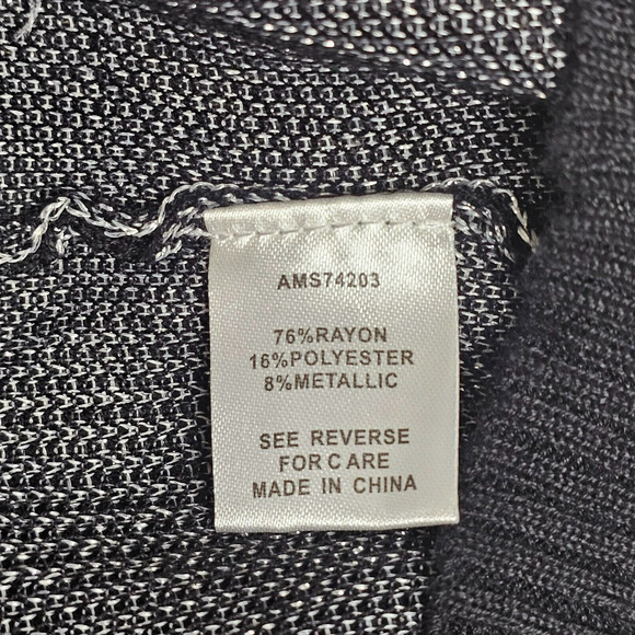 Alison Andrews Womens Sweater Dress Size 1X Metallic Ombre Glam Event Silver - Picture 7 of 11